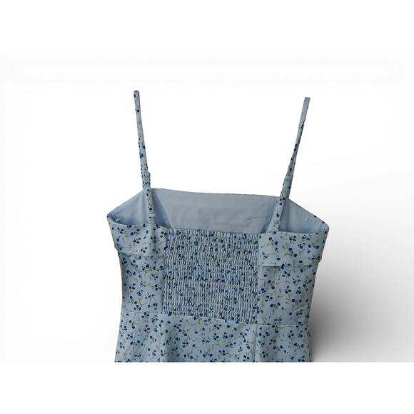 New with Tags French Connection Icy Blue Floral Midi Dress Size 6 Cottagecore - Picture 11 of 16